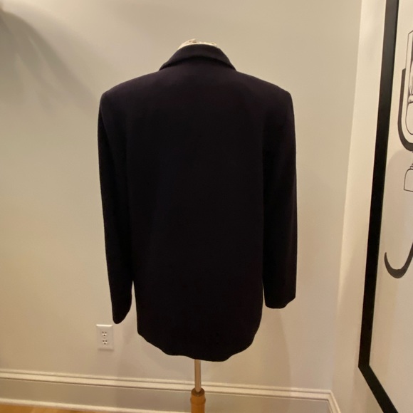 Sag Harbor Womens Navy Wool Blazer / Shoulder Pads / Vintage / Size 12 - Picture 11 of 14